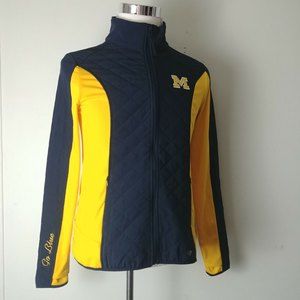 Michigan Wolverines Go Blue Collegiate Full Zipper Logo Colosseum Jacket Large